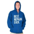 thumbnail image 3 of Best Nephew Ever Family Aunt Uncle Zip Hoodie Sweatshirt Men Brisco Brands S, 3 of 6