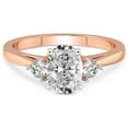 thumbnail image 4 of IGI Certified 4 Carat Oval Shape Lab Grown Diamond Engagement Ring | 14K Rose Gold | Synthia Three Stone Lab Diamond Ring | FG-VS1-VS2 Quality Friendly Diamonds, 4 of 6