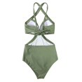 thumbnail image 4 of Baqcunre Swim Suits for Women 2024, Women Wrap Push Up One-Piece Swimsuit Bathing Suit Swimwear High Waist Monokini, One Piece Swimsuit Women, Bikini Sets for Women Green M, 4 of 8