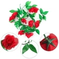 thumbnail image 3 of Luxtrada 4Pack 7.5Ft Flower Garland Fake Rose Vine Artificial Flower Hanging Ivy Floral (Purple), 3 of 7