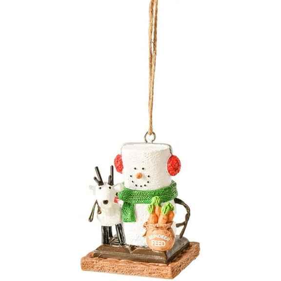 Ganz S'Mores with Reindeer Ornament – Cute 2.63" Holiday Figurine for Christmas Trees & Decorations (MX179694)