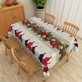 thumbnail image 2 of Nanqianyi Merry Christmas Tablecloth 60×120 Inch, Winter Xmas Trees Pine Cone Balls Table Cloth for Festive Party Kitchen Dining Decor, 2 of 9