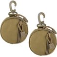 thumbnail image 1 of LAICAIW Outdoor Circle Carrying Key Holder Case Small Zipper Coin Purse Keychain Wallet, Khaki(2 Pack), 1 of 7