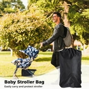 Stroller Travel Bag, Gate Check Bag for Single and Double Strollers, Lightweight Pushchair Transport Carry Bags with Shoulder Straps for Airplane Travel