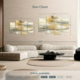 thumbnail image 3 of Elephant Stock Golden Dust I Wall Art - Horizontal Multi Panel Canvas - Living Room Wall Decor - Abstract Multi Panel - Gray And Beige Decor By Silvia Vassileva - 52" x 32", 3 of 4