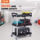thumbnail image 3 of Carrito de servicio utilitario VEVOR, plegable, 165 libras, 3 estantes con ruedas, 3 of 9