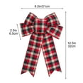 thumbnail image 3 of Fmbmuo 12.5-Inch Christmas Plaid Bow - Suitable for Christmas Tree Decorations, Wreaths, Gift Wrapping, And Holiday Party Decorations (Red, Black, And Gray Version), 3 of 4