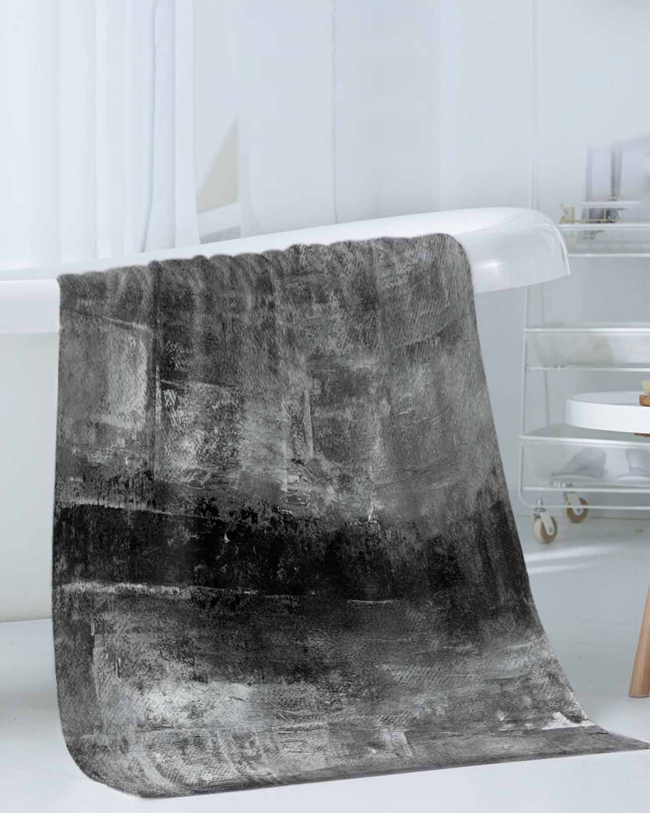 Gray Bath Towels for Bathroom Set,Luxury Microfiber Towels Gifts for Women,Beach Kitchen Hand Hair Face Towel and Dish Washcloth,Retro Oil Painting Modern Abstract Art Aesthetics Towels+Set