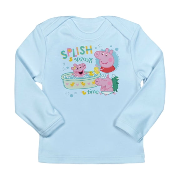 CafePress - Peppa Pig: Splish Splash Long Sleeve Infant T Shirt - Long Sleeve Infant T-Shirt