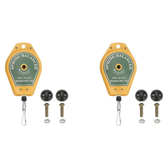 2X Retractable Spring Balancer, Bearing Spring Tool Load Balancer 4Feet Adjustable Cable Retractor 1.1-3.3lbs(0.5-1.5kg)