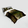 thumbnail image 2 of Ambesonne Forest Bedding Set 4 Pcs, Deer Foggy Lake, Queen, Fern Green Brown Cocoa, 2 of 2