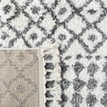 thumbnail image 6 of SAFAVIEH Berber Fringe Sunny Aztec Shag Area Rug, Ivory/Dark Gray, 4' x 6', 6 of 10