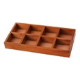 thumbnail image 5 of YWMJZEU Wooden Divided Storage Box Decorative Sorting Tray for Collectibles Trinkets Brown, 5 of 9