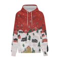 thumbnail image 4 of Frostluinai Ugly Hoodies for Women Oversized Snowman Graphic Sweatshirts Long Sleeve Drawstring Fall Pullover Xmas Party Sweatshirts Pocket, 4 of 5
