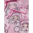 thumbnail image 5 of Family Matching Christmas Pajamas Set Santa Letter Print Holiday Satin Sleepwear Dad Mom Kids PJs, 5 of 10