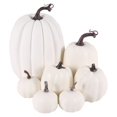 thumbnail image 1 of Calabaza artificial blanca de Halloween, decoración de escritorio con núcleo de espuma, Acción de Gracias, 7 piezas, 1 of 4