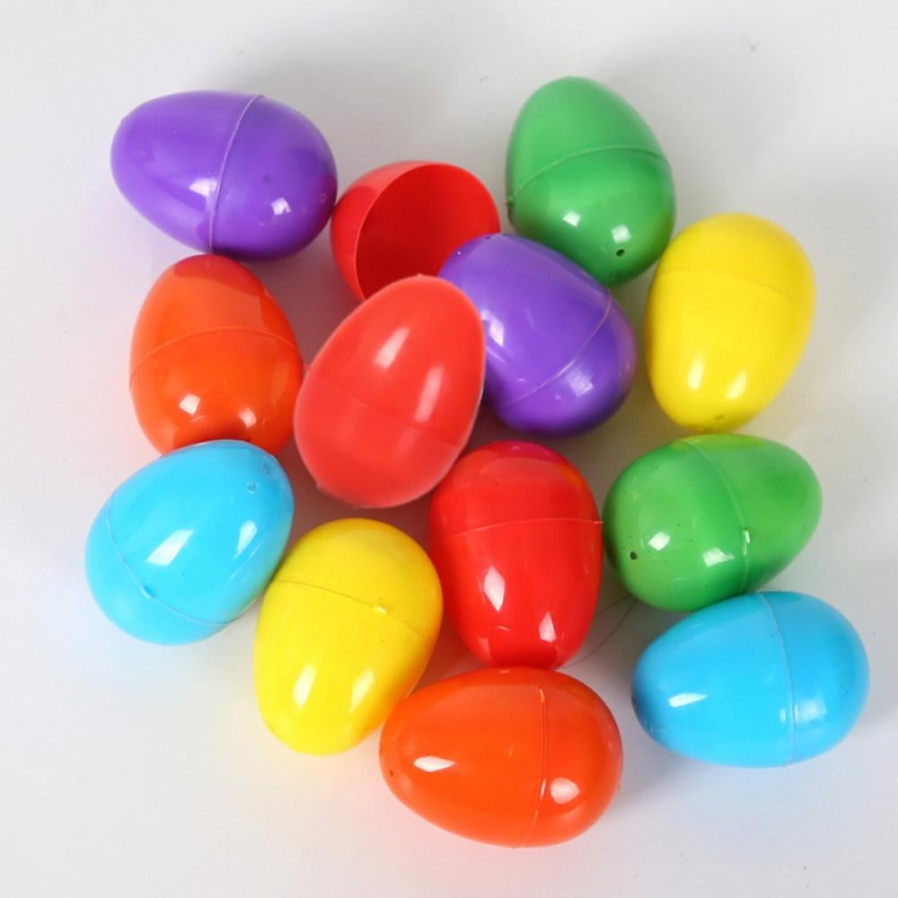 12 Pack Fillable Easter Eggs Colorful Bright Plastic Easter Eggs