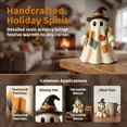 thumbnail image 6 of Liamobondopolis Patchwork Ghost Resin Figurine With Floral Bow and Pumpkin Bucket Halloween Decor and Vintage Halloween Decor for Tabletop Displays, 6 of 8