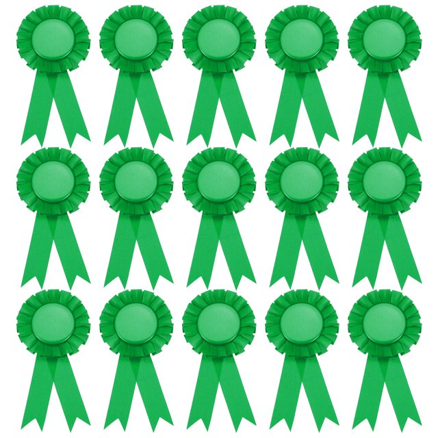 Cinta de Premio en Blanco Uxcell, Cintas de Insignia de Participación para Eventos Deportivos de Competencia Verde