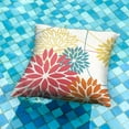 thumbnail image 5 of Pink and Orange Floral Pillow Covers 20x20 Set of 2 Fall Outdoor Waterproof Decorative Throw Pillows Valentines Pillowcovers Polyester Cushion Case Decor for Couch Patio Funiture Garden Porch 01R20, 5 of 5