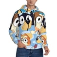thumbnail image 2 of Johaoi Bluey Print Adult Hoodie Sweatshirt,Pullover Hooded Sweatshirt Aautumn Athletic Hoodie for Men-Small, 2 of 7