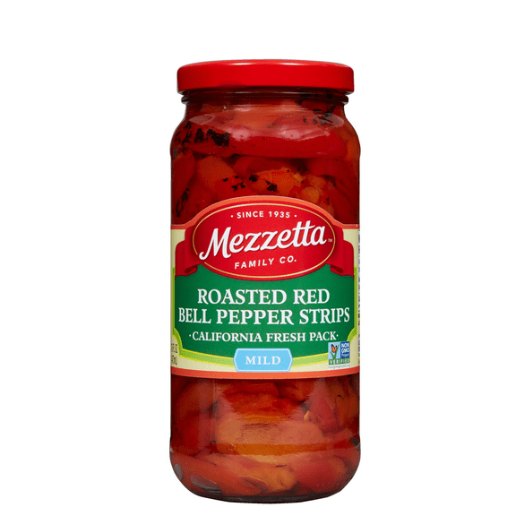Mezzetta Roasted Red Bell Pepper Strips, 16 fl oz Jar (CA Only)