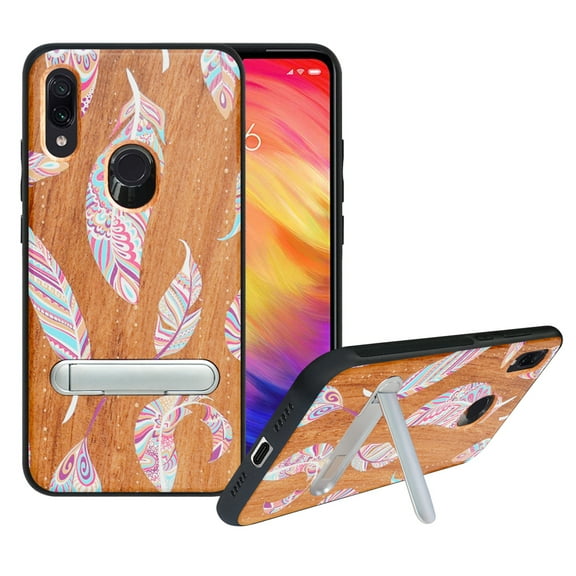 Labanema Xiaomi Redmi Note 7 /Redmi Note 7 Pro Case, Xiaomi Redmi Note 7 /Redmi Note 7 Pro Cover with Metal Kickstand, Anti Scratch Case for Xiaomi Redmi Note 7 /Redmi Note 7 Pro (Feather)
