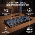 thumbnail image 4 of Mixfeer USB Interface Large Print Backlit Wired Keyboard USB Wired Lighted Keyboard, 4 of 9