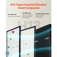 thumbnail image 3 of KFFKFF Air Purifier Replacement Filter, H13, 3-in-1 Compact & Lightweight Replacement Filter with Sturdy PET Pre-Filter, Easy-to-Grab Purifier Filter with Activated Carbon, 3 of 9