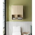 thumbnail image 2 of NEW Decorative Wall Cabinet with Motion Sensor LED and Adjustable Shelf for Bathroom ,Kitchen,Study (Oak Natural), 2 of 8