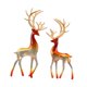 thumbnail image 3 of 2 figuras de ciervo para decoración de escritorio, regalo de , recuerdo de mesa, estatuas de reno, estatuas de resina de alce para fiesta de Naranja, 3 of 9