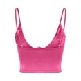 thumbnail image 7 of Women Summer Tops Womens Glitter Strappy Tank Tops Sexy Swing Vest Clubwear Girls Bra Top Shirts Top plus Bulk Women Cancer Womens Shirt Camisole Shelf Bra Blouse for And Shirts for Pink M, 7 of 7