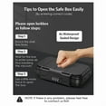 thumbnail image 2 of Portable Safe Box for Travel, Combination Security Case LockBox with Code, Waterproof Anti-Theft Mini Travel Safe Box B, 2 of 8