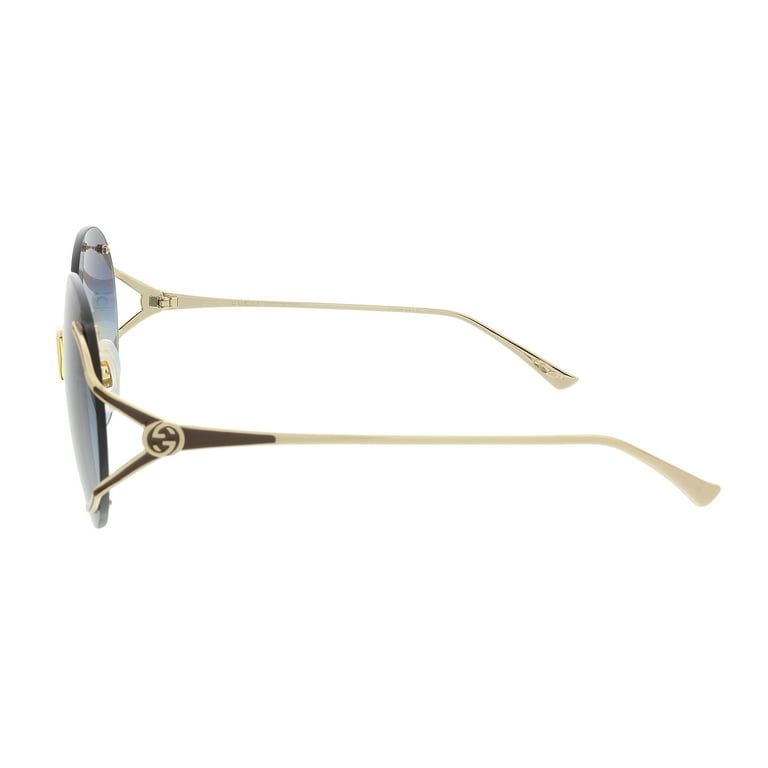 Gucci Grey Gradient Round Ladies Sunglasses GG0645S 001 57