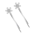 thumbnail image 2 of Minnieouse 1 par de pendientes de plata para mujer, pendiente de copo de nieve, hermosa decoración, novia, niñas, señora, joyería, adornos Ropa, zapatos y accesorios Miscelánea, 2 of 6