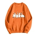 thumbnail image 4 of WEAIXIMIUNG Chandails en Molleton d'Automne Graphiques pour Femmes Quotidien Maison Extérieur Entraînement Manches Longues Col Rond T-Shirt Haut Imprimé Chandail en Molleton Blouse de Rue Mode Urbaine, 4 of 4