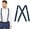 -, variant on Braces for Men Trousers, Suspender Mens Braces for Trousers, Mens Braces X Shape, Elastic Adjustable Suspenders Braces for Men, for Overalls Jeans, Jumpsuits (Dark Blue)