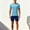 Light Blue, variant on SGFCWSX Mens Soccer Set 2 Piece Striped V Neck Quick Dry Short Sleeve Shirt and Shorts Football Training Athletic Outfit Blue Size L