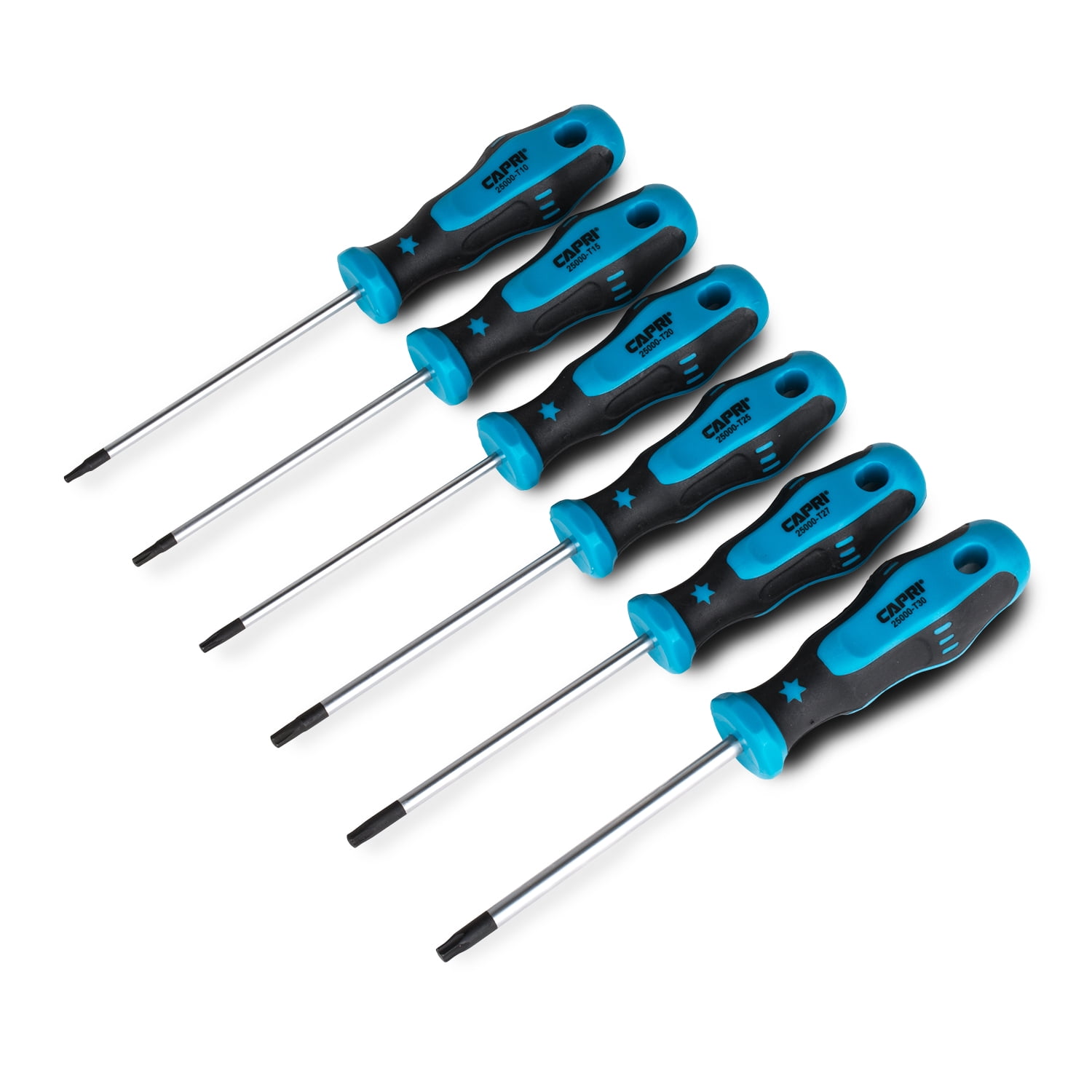 Capri Tools Kontour Star Screwdriver Set, 6-Piece with The Mechanics Tray