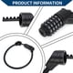 thumbnail image 2 of Candado de bicicleta de espiral de 5 dígitos reiniciable Unique Bargains, candado de cable de bicicleta de acero ABS de 60 cm negro 1 pc, 2 of 6