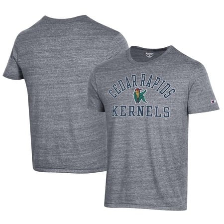 Men's Champion Gray Cedar Rapids Kernels Ultimate Tri-Blend T-Shirt