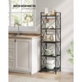 thumbnail image 2 of Metal Storage Rack Shelving Unit with X Side Frames Dense Mesh x x es for Entryway Kitchen Living Room Bathroom Industrial Style Ink UBSCB, 2 of 8