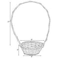 thumbnail image 5 of Willow Brown Round Shaped Basket with High Handle, 5 of 6