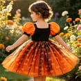 thumbnail image 5 of Toddler Witch Costume Dress, Halloween Cosplay Party Clothing, Cute Princess Outfit For Girls Orange 18-24 Months, 5 of 5