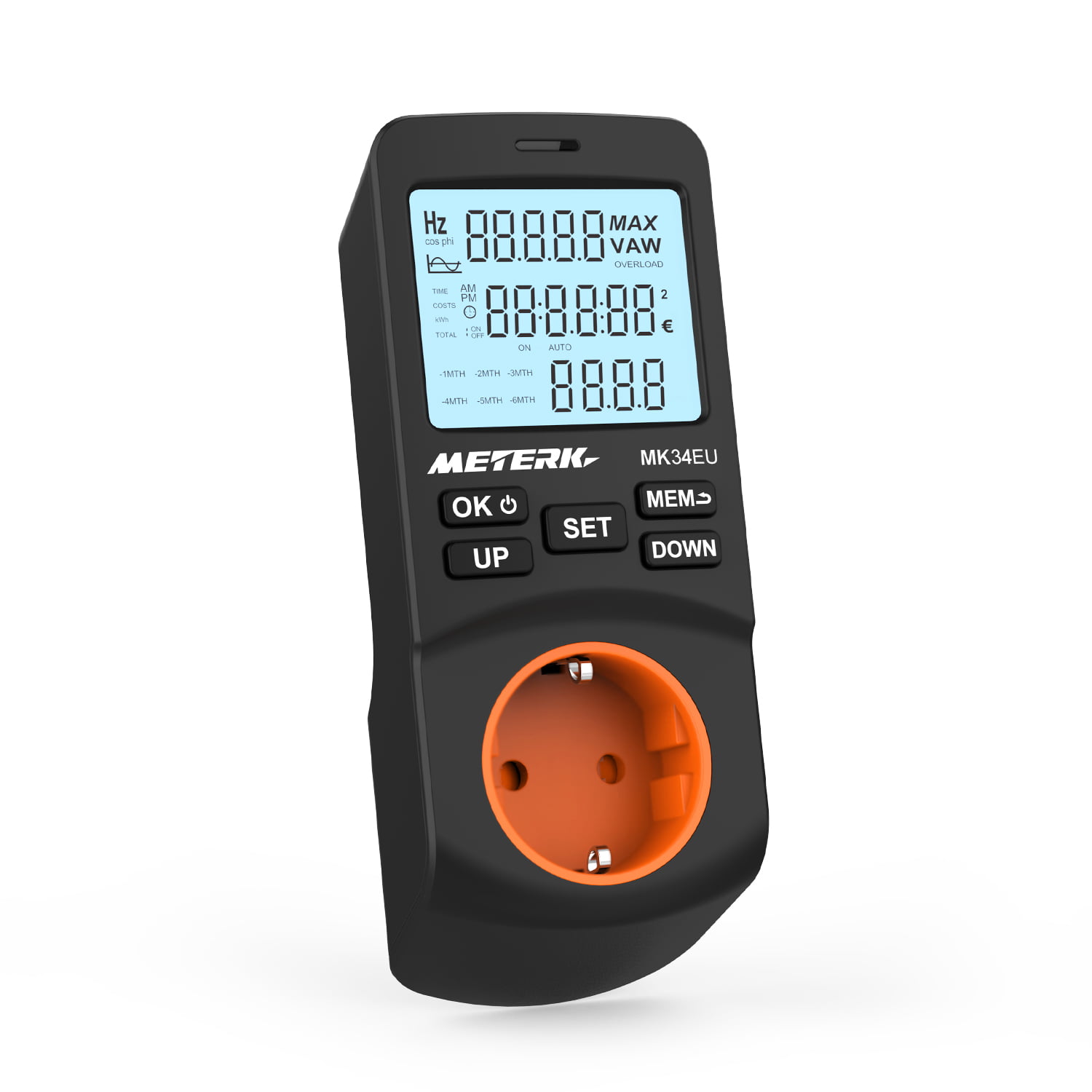 LCD Digital Backlight Plug in Power Meter Electricity Analyzer Socket Wattmeter