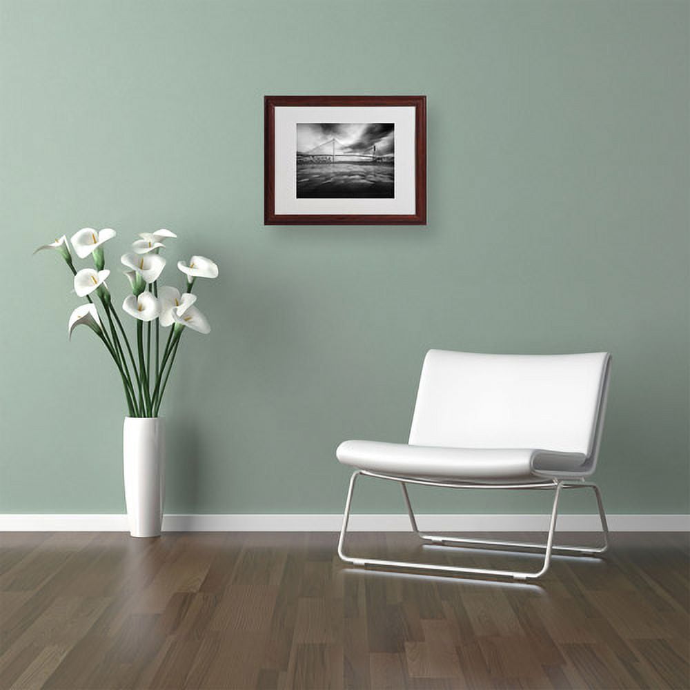 Matted art under acrylic in a wood frame