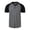 Dark Gray, variant on WREESH Men's Colorful Henley Shirts Short Sleeve T-Shirt in a Waffle Texture a Color Block Design for a Casual Look Gray