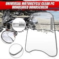 thumbnail image 4 of 2mm Thick Universal Motorcycle Windshield Windscreen Clear Deflector Wind Shield Clear, 4 of 5