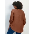thumbnail image 2 of Avenue Women's Plus Size Pintuck Lace Peasant Top, 2 of 2