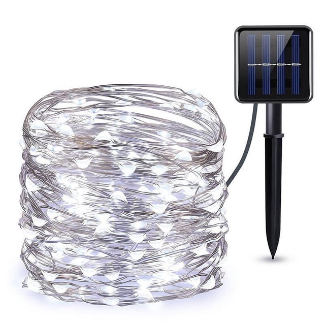 Guirnalda solar Sincero de 20 m con 200 luces luz blanca resistente al agua